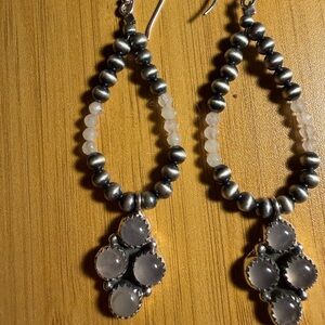 Pink Moonstone Italian Sterling Sliver Pearls